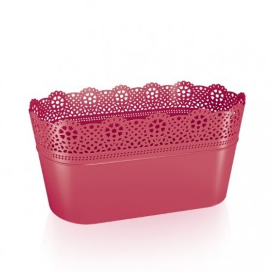 Kvetináč LACE dlhý malina 29x13,5x15,5cm