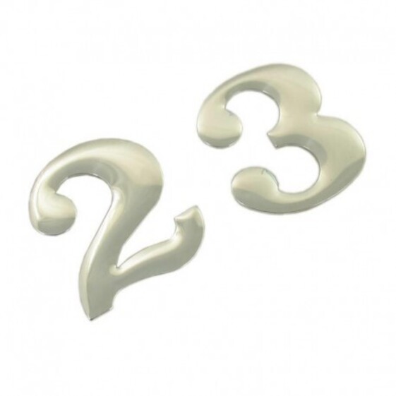 Číslo samolepiace '4' 3,5cm strieborné