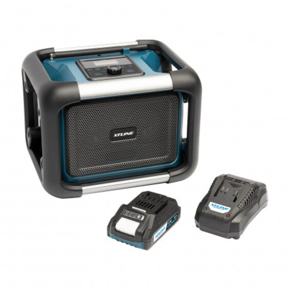 Aku rádio 18V + 1 batéria 2.0Ah + nabíjačka 2.4A