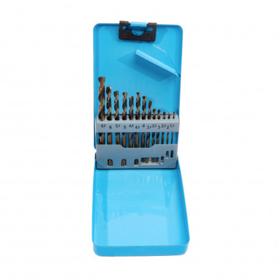 Sada vrtákov do kovu predl. HSS-R 1,5-6,5 mm 13 dielov, kovový obal