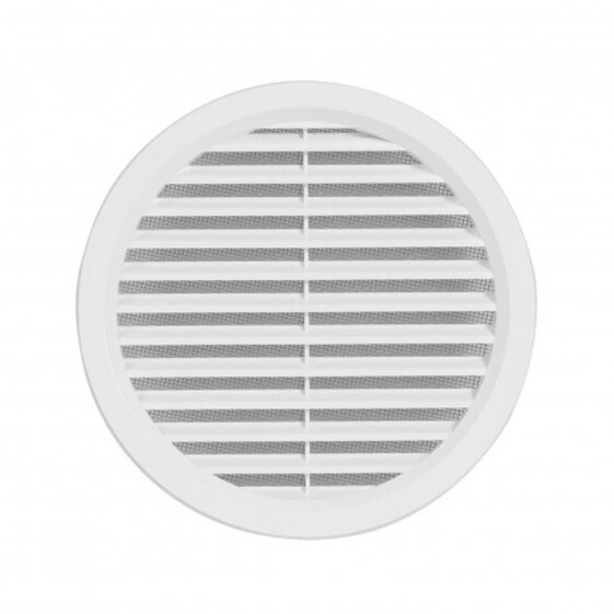Mriežka vetracia biela kruhová so sieťovinou | 125 mm