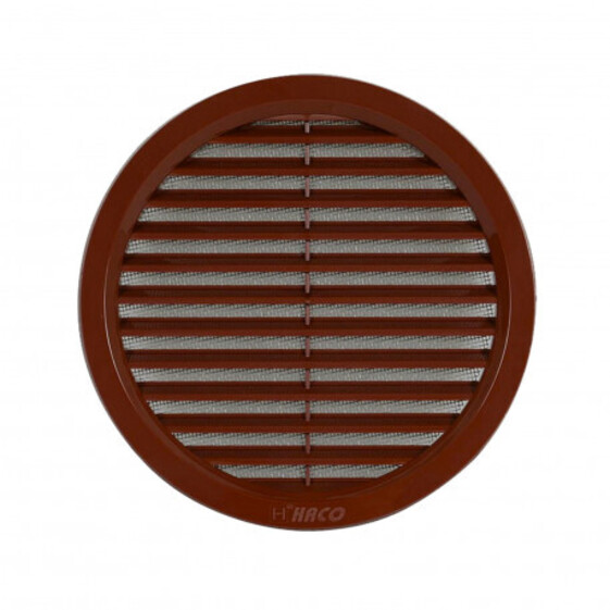 Mriežka vetracia hnedá kruhová so sieťovinou | 125 mm
