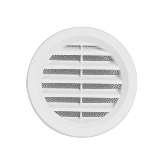 Mriežka vetracia biela kruhová so sieťovinou | 75 mm
