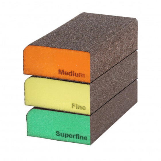 Brús.špongia tuhá 100x70x25mm, zr. 80/120/240