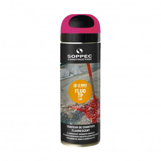 Farba značk. spray Soppec Fluo TP, 12M rúžový 500 ml