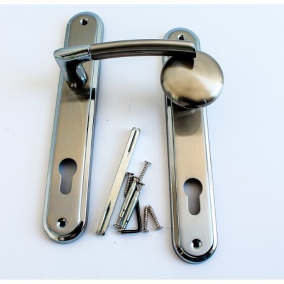 Kľučka KORA 72 kľučka/guľa neotočná ľavá vložková Nikel-satina