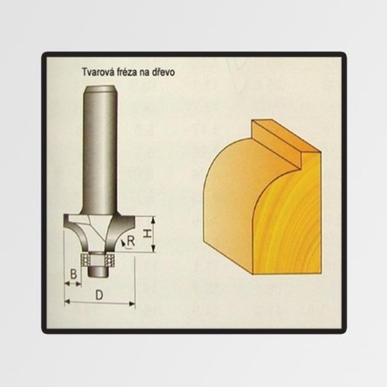 Fréza tvarová do dreva 19x7x3,17mm