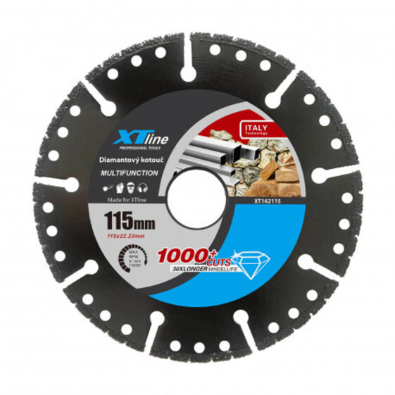 Kotúč univerzálny na drevo, kameň a oceľ 115x22,2mm