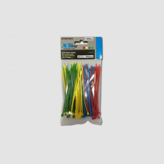 Viazacia páska 100x2,5mm 50ks farebná nylon