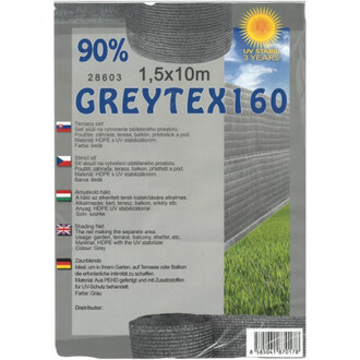 Sieť tieniaca Greytex 1,5x10m sivá