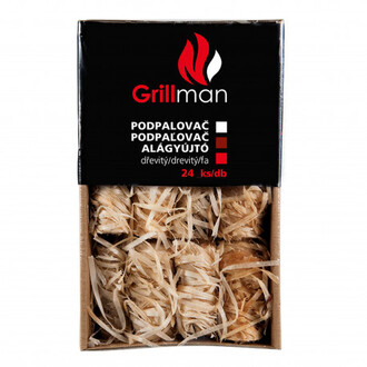 GRILLMAN Drevitý podpaľovač 24 ks