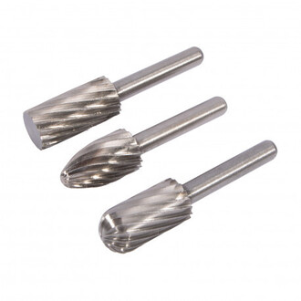 Rašpľa rotačná kolíková, 1bal/3ks 6,35mm (1/4