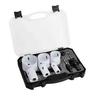 Sada vykružovacích bimetalových koruniek 9 díieůov| 19-57 mm, plastový box