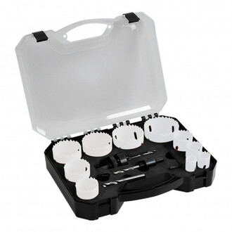 Sada vykružovacích bimetalových koruniek 9 díieůov| 19-57 mm, plastový box