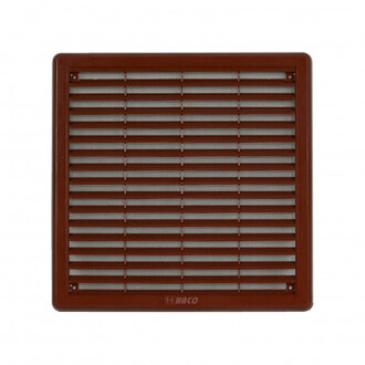 Mriežka vetracia hnedá so sieťovinou - krytka | 150x150 mm