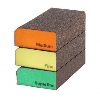 Brús.špongia tuhá 100x70x25mm, zr. 80/120/240