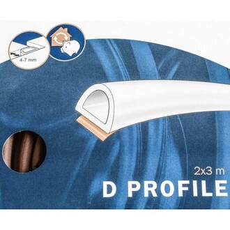 Tesnenie hnedé D-profil 6m