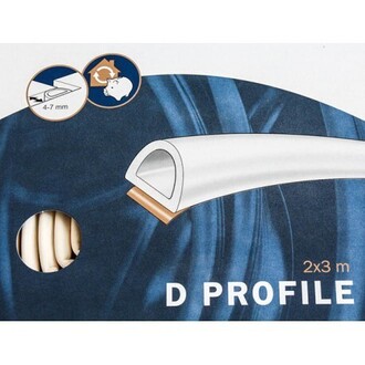 Tesnenie biele D-profil 6m