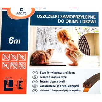 Tesnenie hnedé E-profil 6m