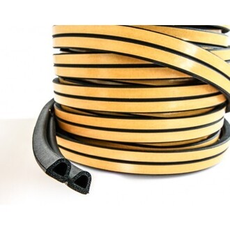 Tesnenie čierne D-profil 12x10mm 50m