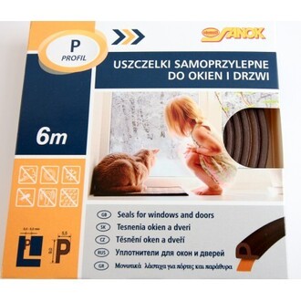 Tesnenie hnedé P-profil 6m