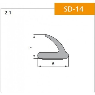 Tesnenie biele V-profil 9x7mm 100m